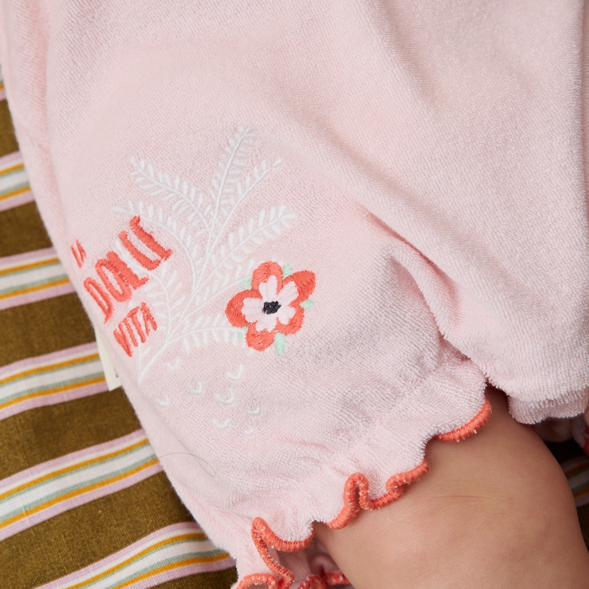 Barboteuse bébé en éponge Saona rose, PETIT BEGUIN