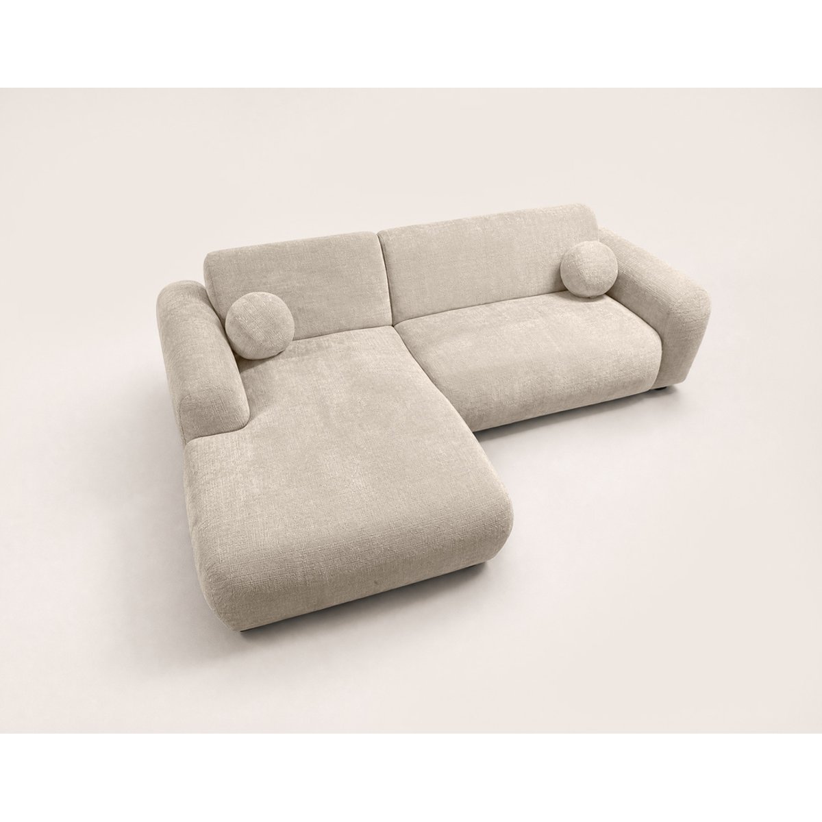 Canapé d'Angle gauche 4 places - LOUISE beige, BEST MOBILIER