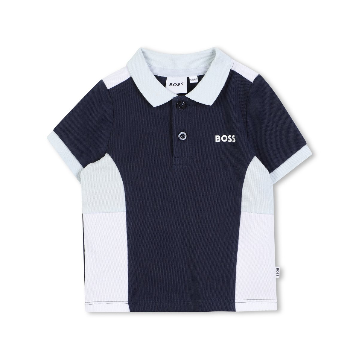 Polo à manches courtes bleu cargo, BOSS KIDSWEAR