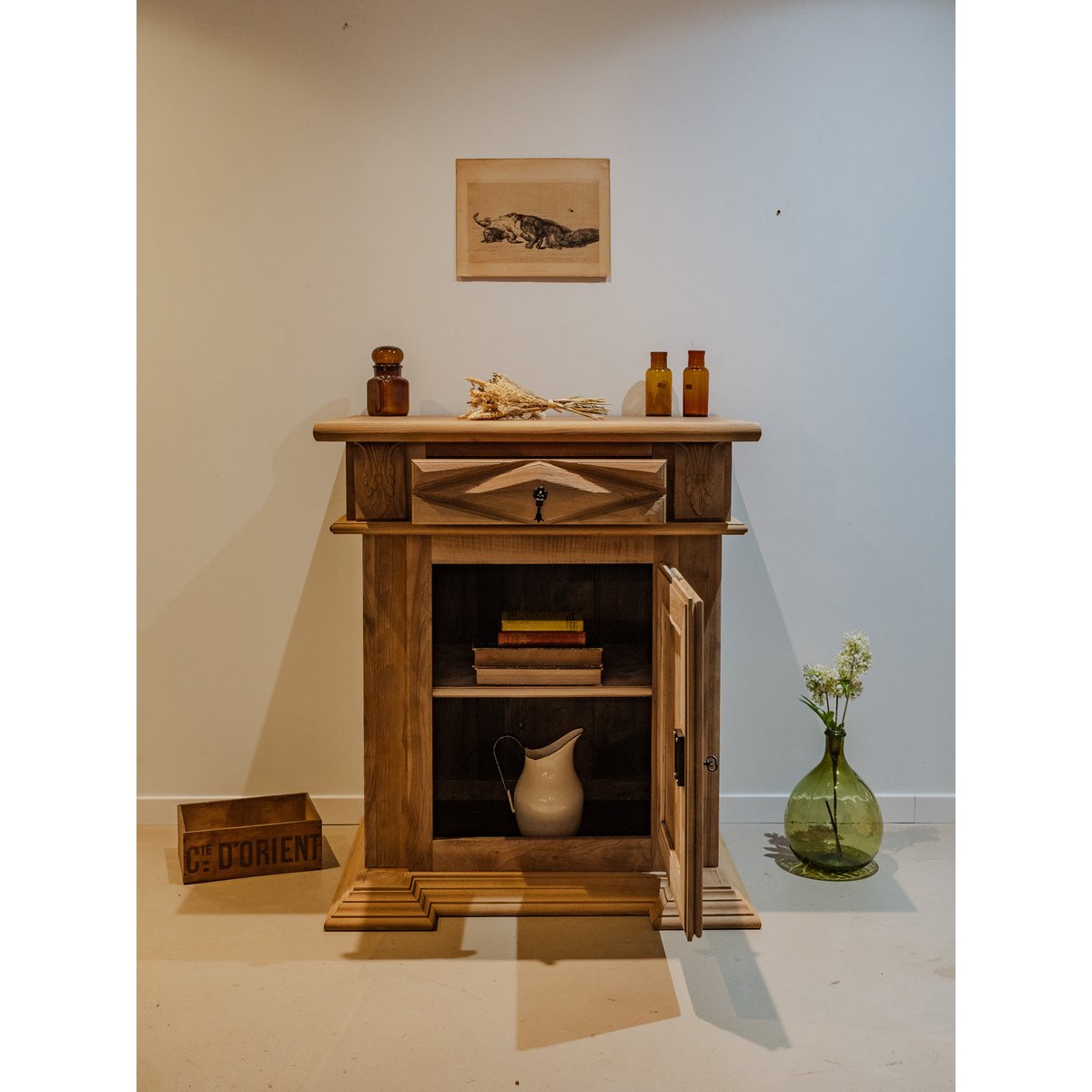 Buffet en bois Gilbert N°1508 - Bon état bois clair, DEBONGOUT