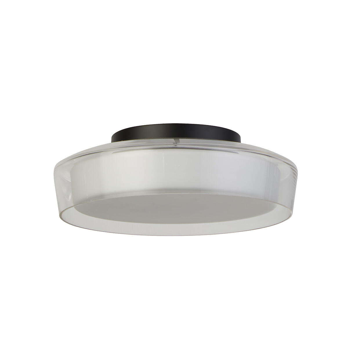 Purley Opal Bathroom Flush Ceiling Light black, SO'HOME