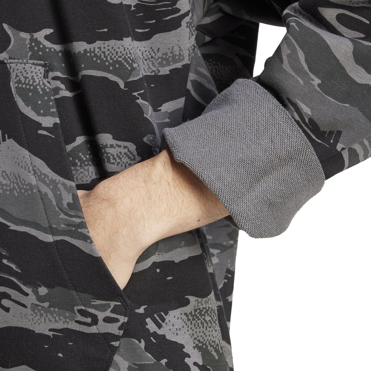 Sweat à capuche Essentiel Camo camouflage noir, ADIDAS SPORTSWEAR