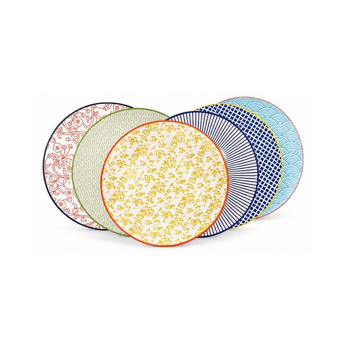 Lot de 6 assiettes à dessert design 3, SABAE multicolore, ARTIME