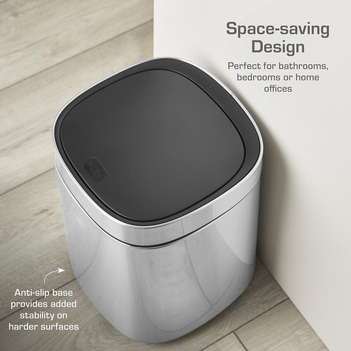12L Touch Bin silver-coloured, SWAN