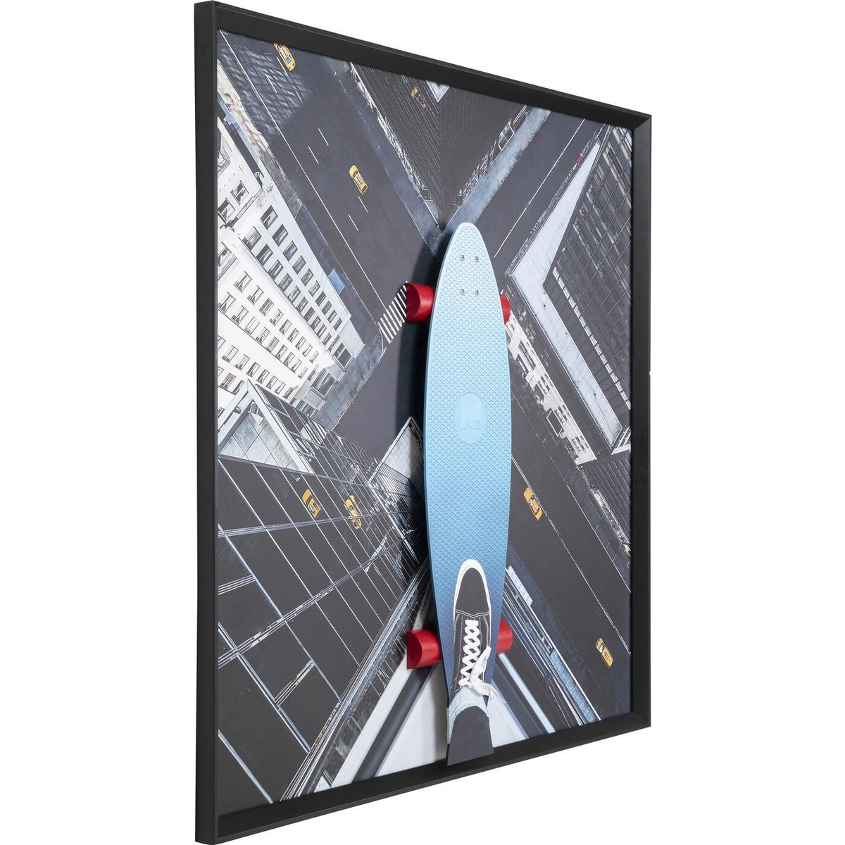 Tableau 3D skater building 149x149cm multicolore, KARE DESIGN