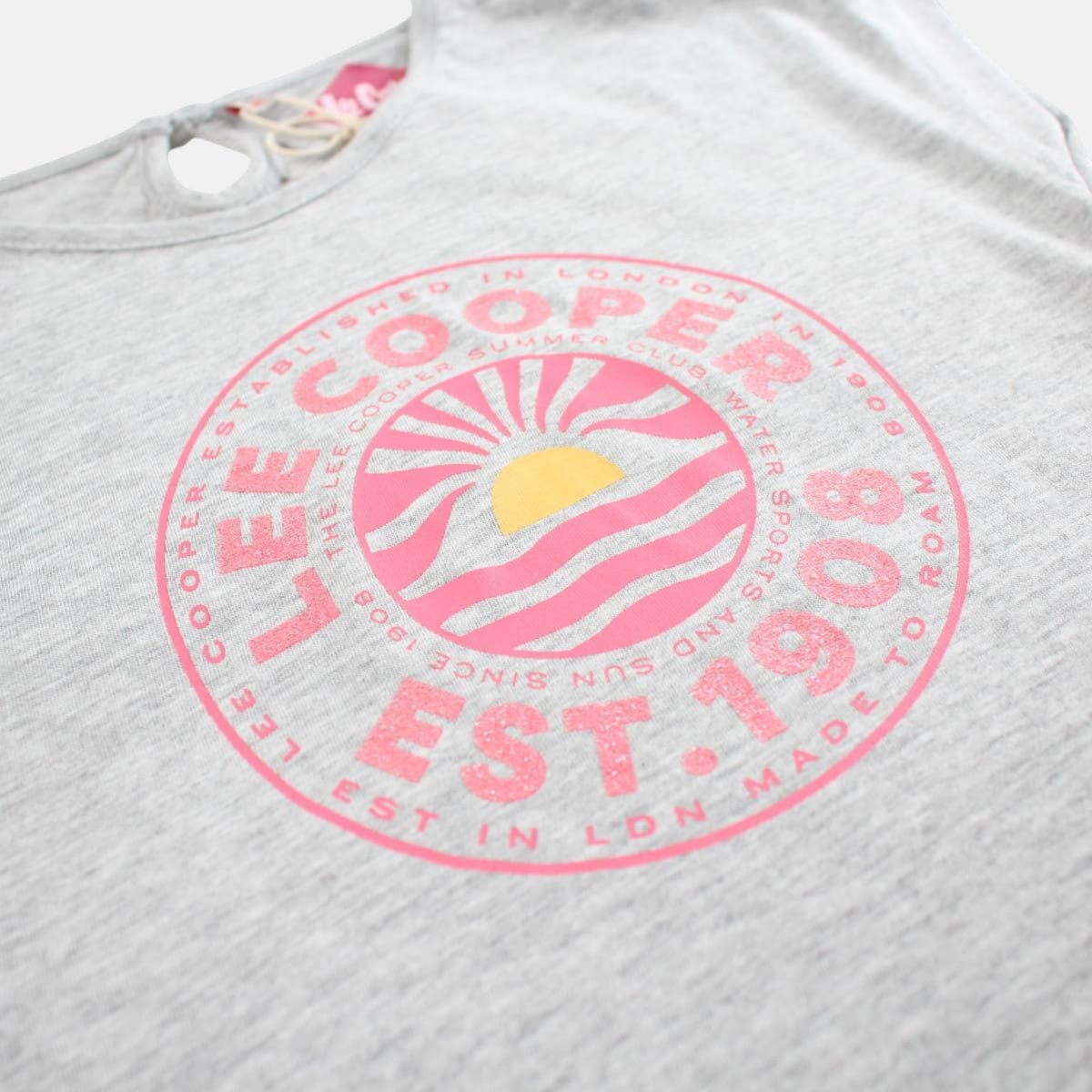 T-shirt manches courtes imprimé, col rond FLORA gris, LEE COOPER