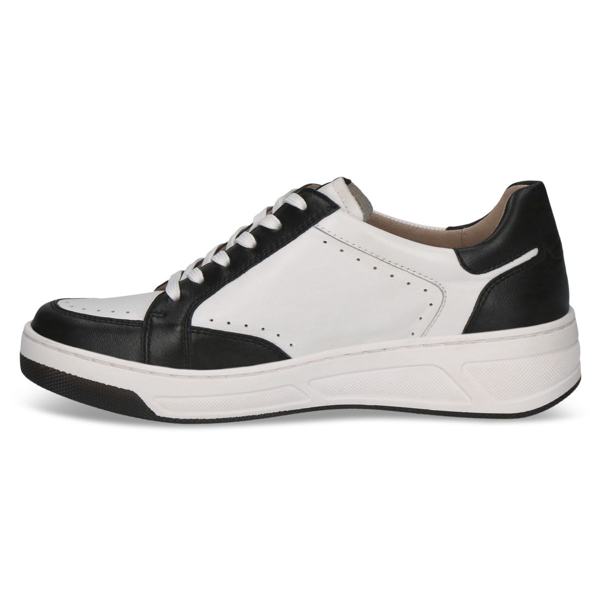 Basket en cuir blanc cassé, CAPRICE