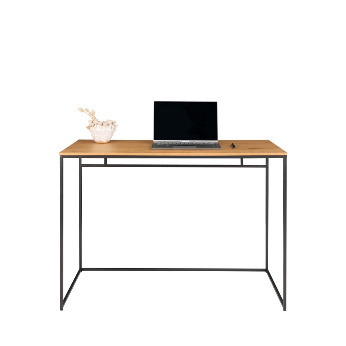 Bureau en bois et métal L100cm- VITA bois clair, HOUSE NORDIC
