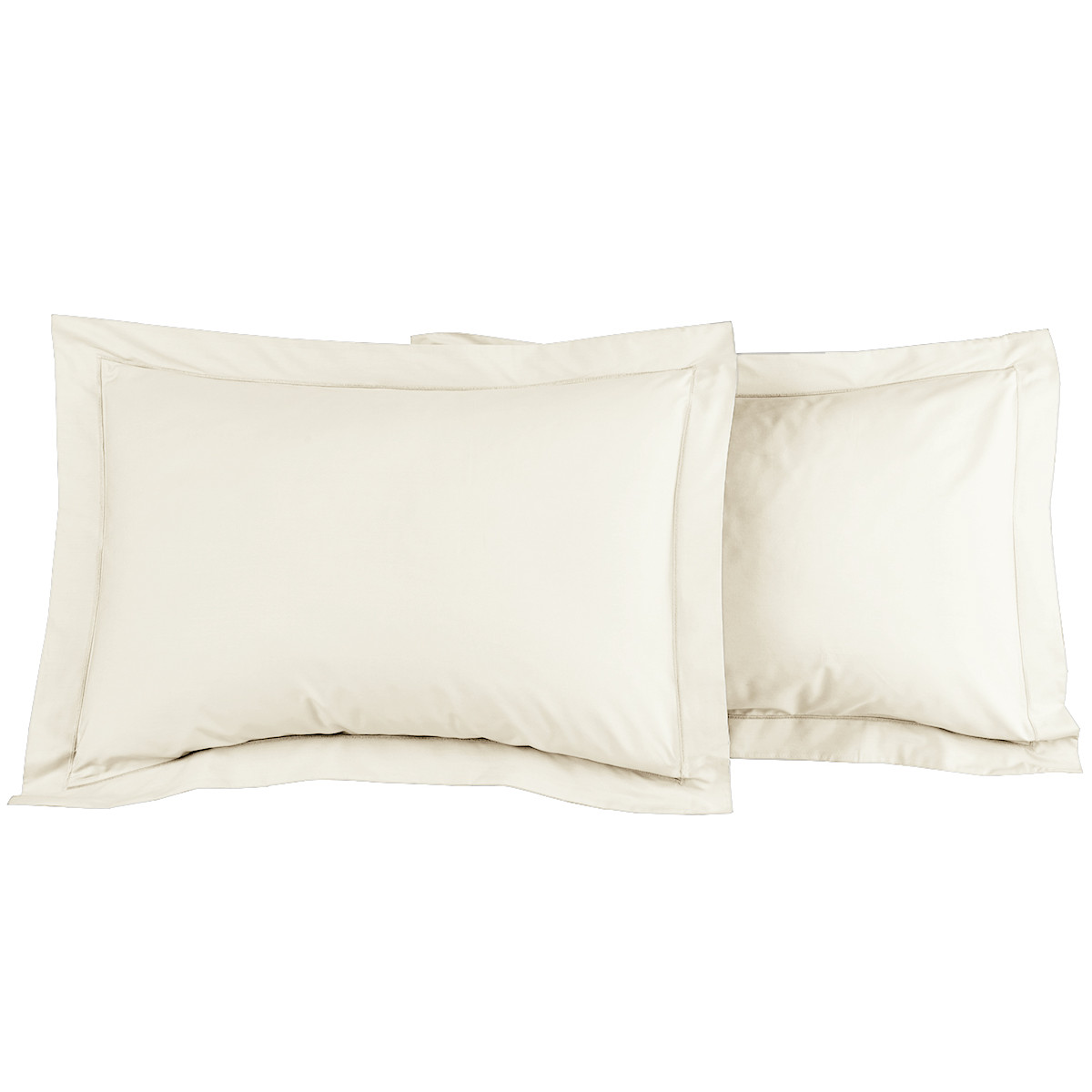 Parure housse de couette + 2 taies 50x70 cm SOFT PERCALE ecru, SENSEI MAISON