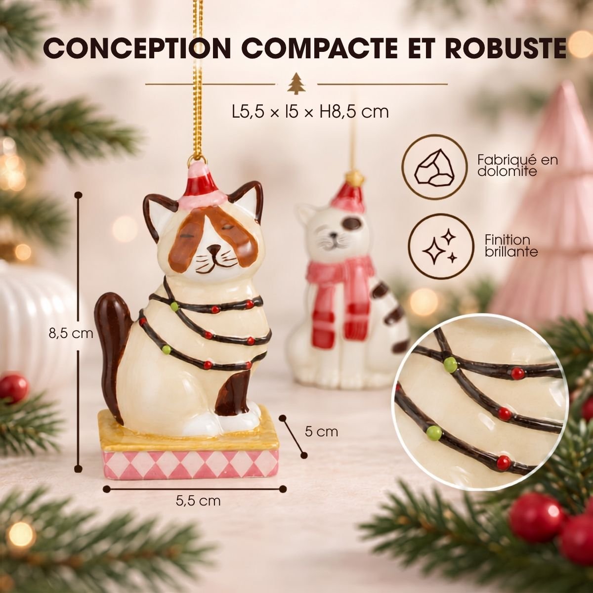 Boule de Noël brun, MICA DECORATIONS