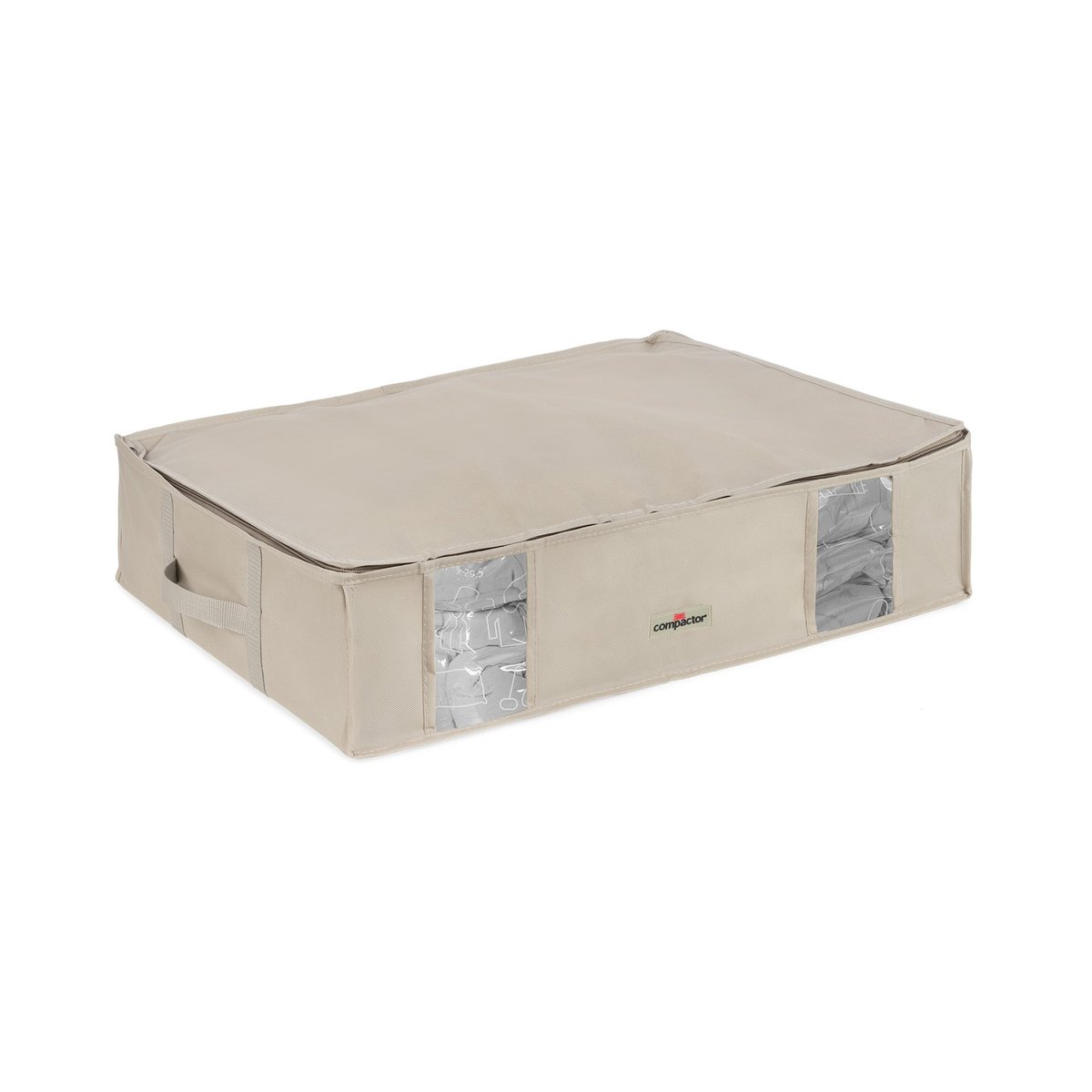 COMPACTOR - Lot 3 housses rangement sous vide L - 65 x 45 x H.15.5 cm - Beige beige, COMPACTOR