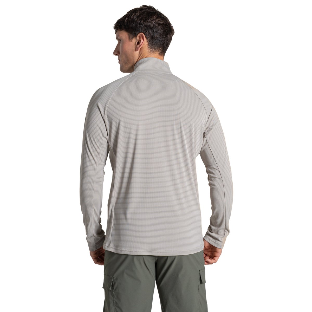 Sweat uni à col montant zippé beige, CRAGHOPPERS