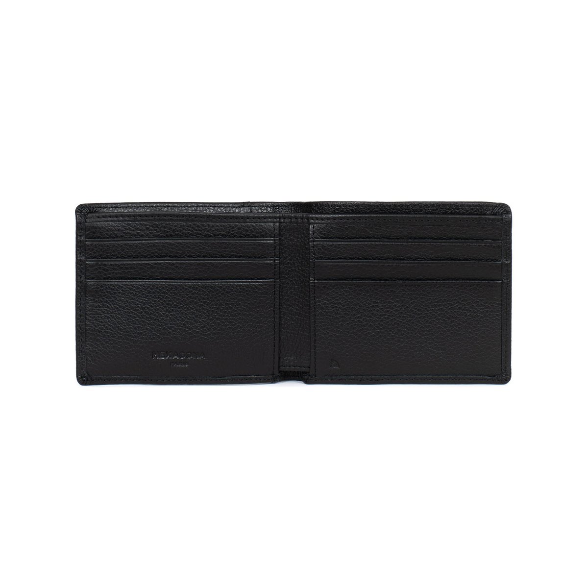 Portefeuille italien CHESTER noir, HEXAGONA