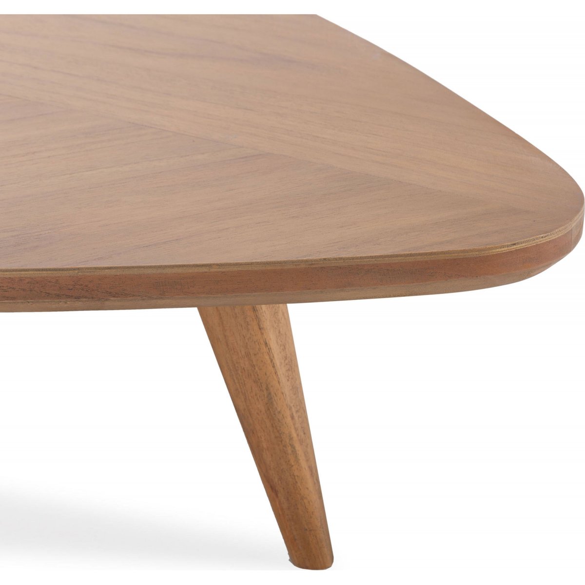 Table basse triangulaire en bois de cèdre bois clair naturel, RECOLLECTION