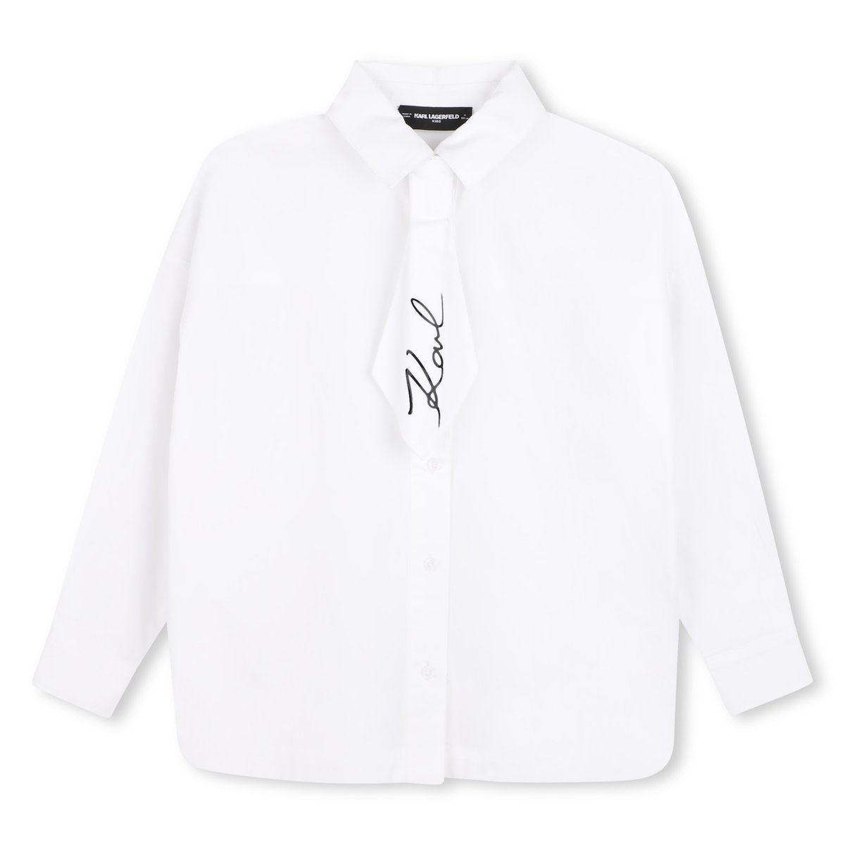 Chemise manches longues blanc, KARL LAGERFELD KIDS
