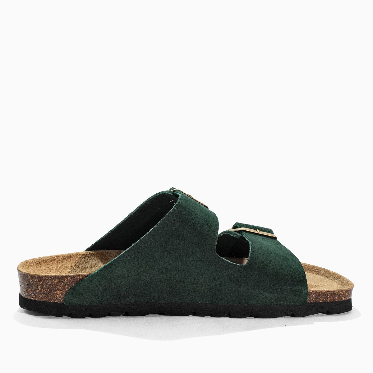 Sandales en cuir suédé ATLAS dark green, BAYTON
