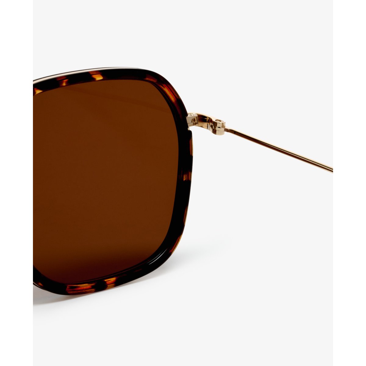 Lunettes de soleil carrées en métal écaille/verres marron, SUPERDRY