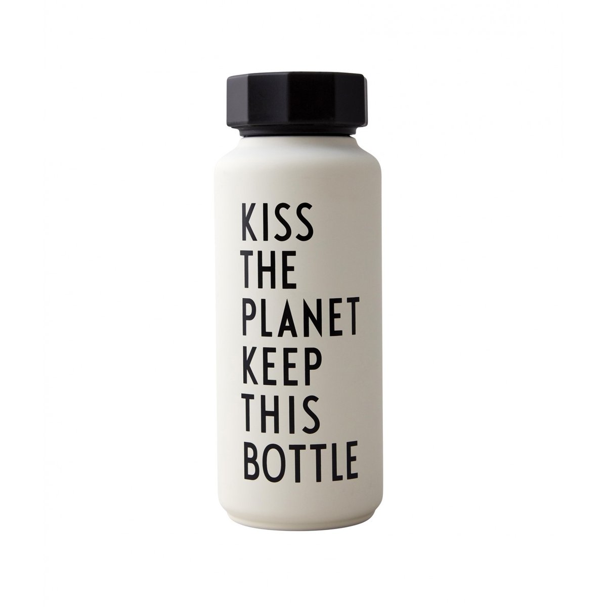 Bouteille Thermos Blanche Kiss 0,5 Litre noir et blanc, DESIGN LETTERS