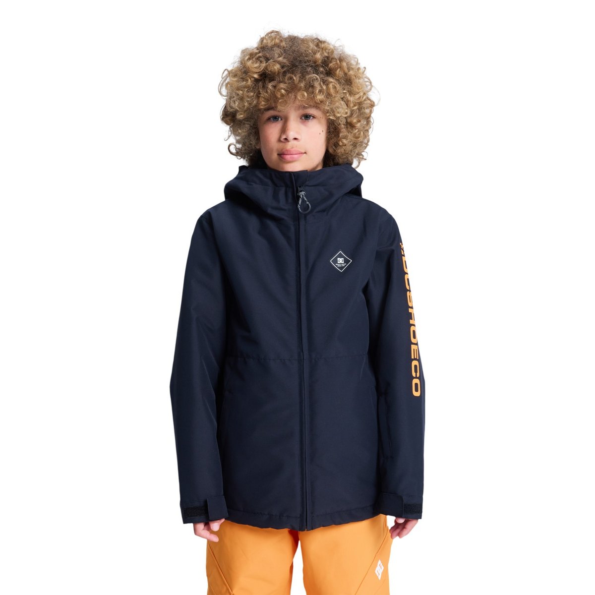 DC Shoes Technical Outerwear|Technical Jackets Garçon 8-16 ans ADBTJ03029 multi black/orange pop, DC SHOES