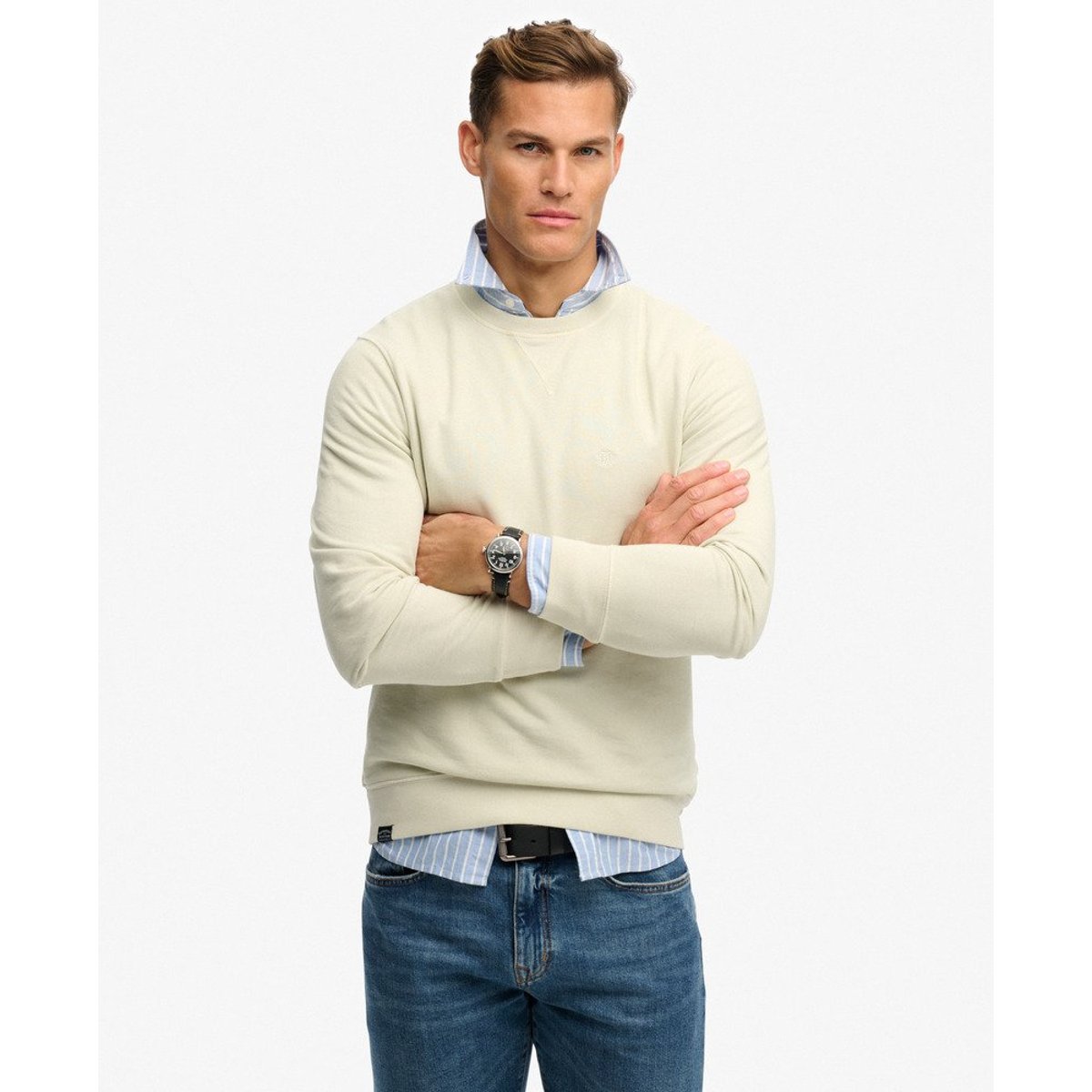 Sweatshirt Classic Essential bouleau argenté, SUPERDRY