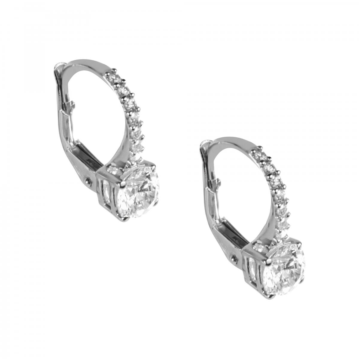 Boucles d'oreilles en or blanc 375 B-CLASSIC argent, BLUESPIRIT