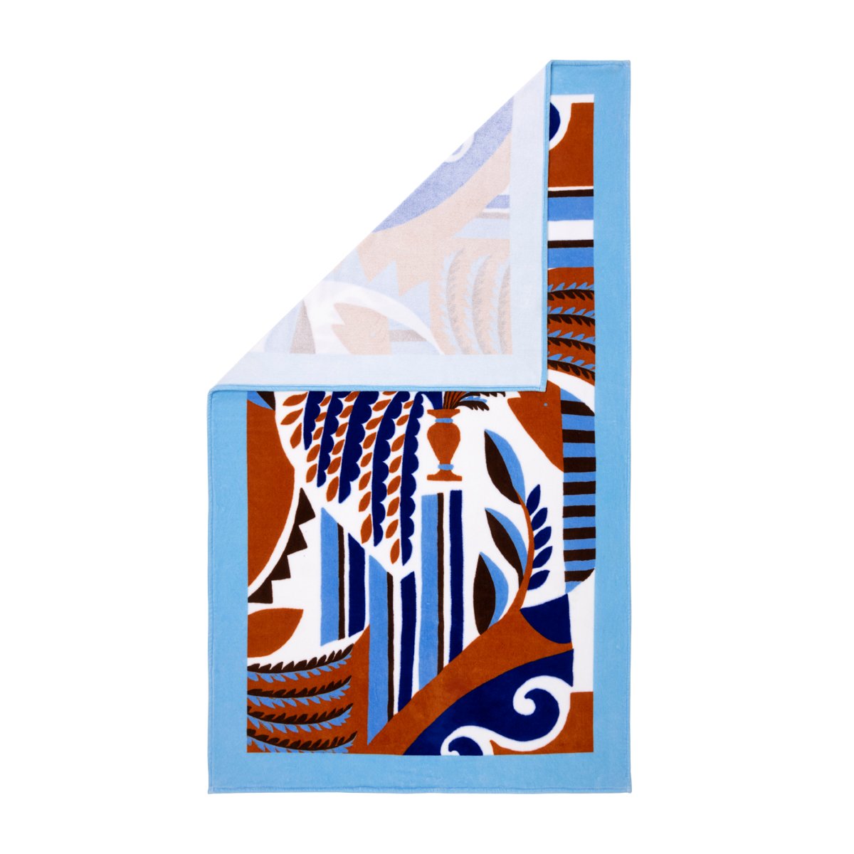 Serviette de plage en velours,TERRASSE a motif, DESFORGES