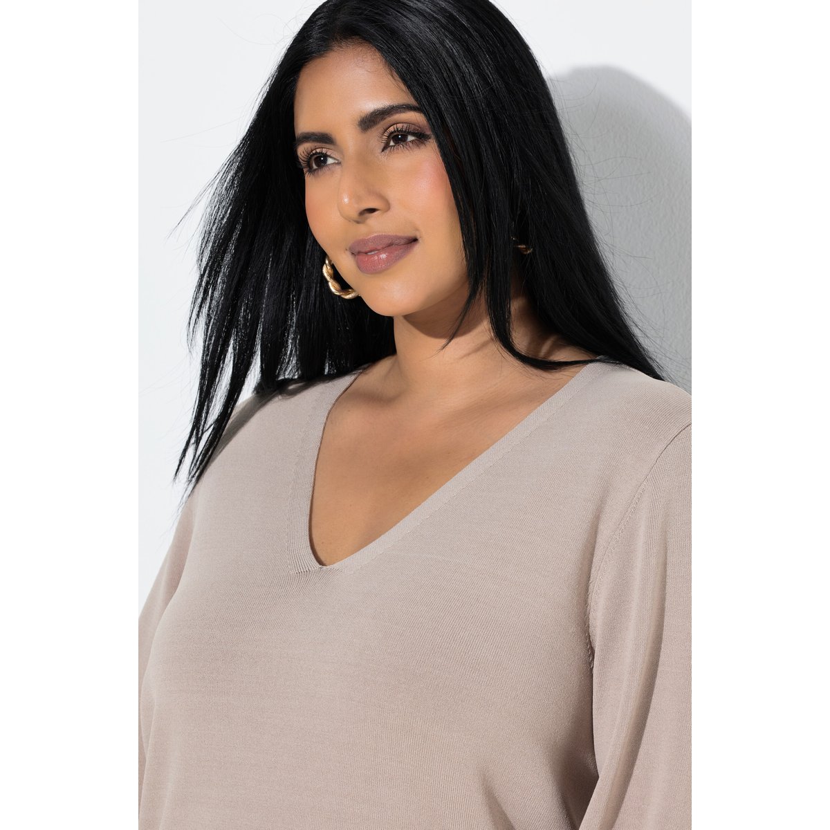 Pull à rayures beige foncé, ULLA POPKEN