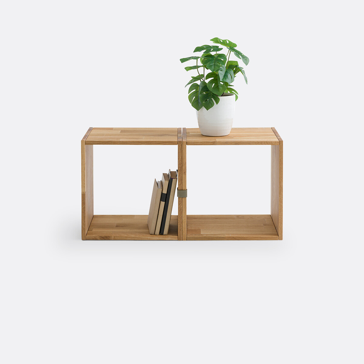 Lot de 2 cubes de rangement, en chêne massif, EDGAR chêne, LA REDOUTE INTERIEURS