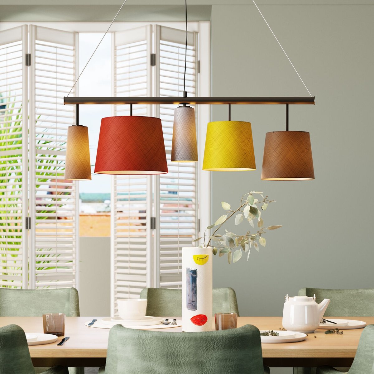 Suspension en tissu, PARECCHI multicolore, KARE DESIGN
