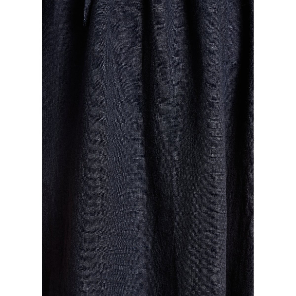 Robe longue en lin à manches longues bleu encre, LA FEE MARABOUTEE