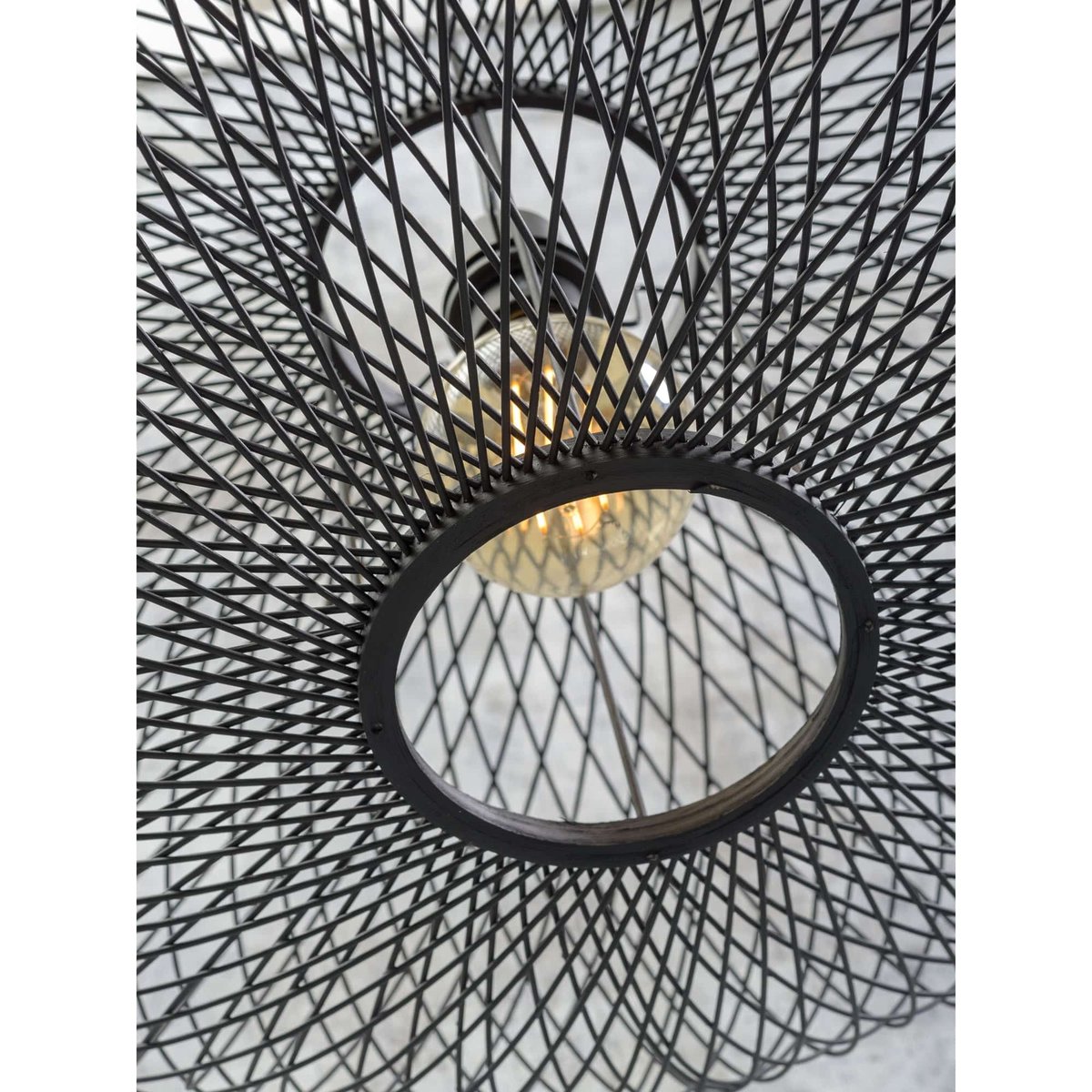 Lampe Suspendue Bambou CANGO noir, GOOD & MOJO