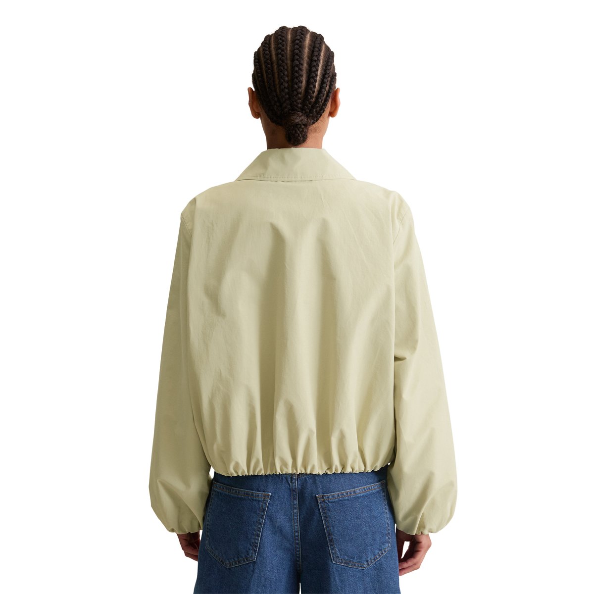 Veste relaxed en mélange de coton organique et de nylon vert, MARC O’POLO DENIM