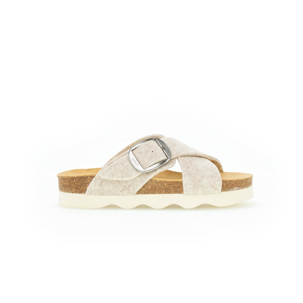 Pantoufles en textile beige, GABOR