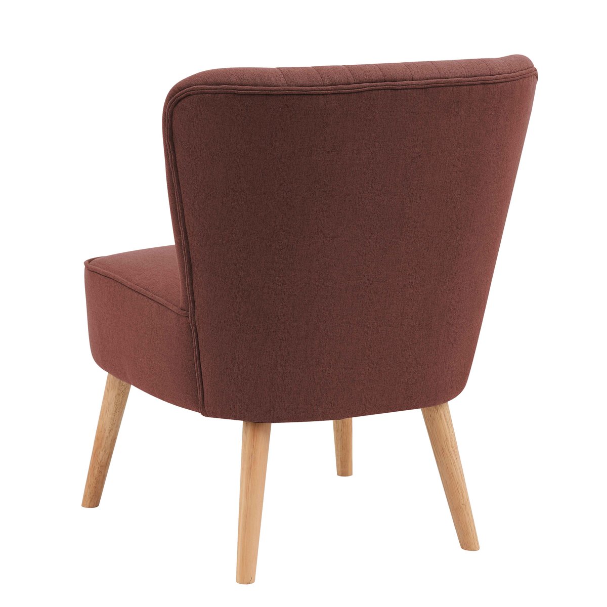 Lot de 2 fauteuils crapaud en tissu, MADISON bordeaux, OVIALA