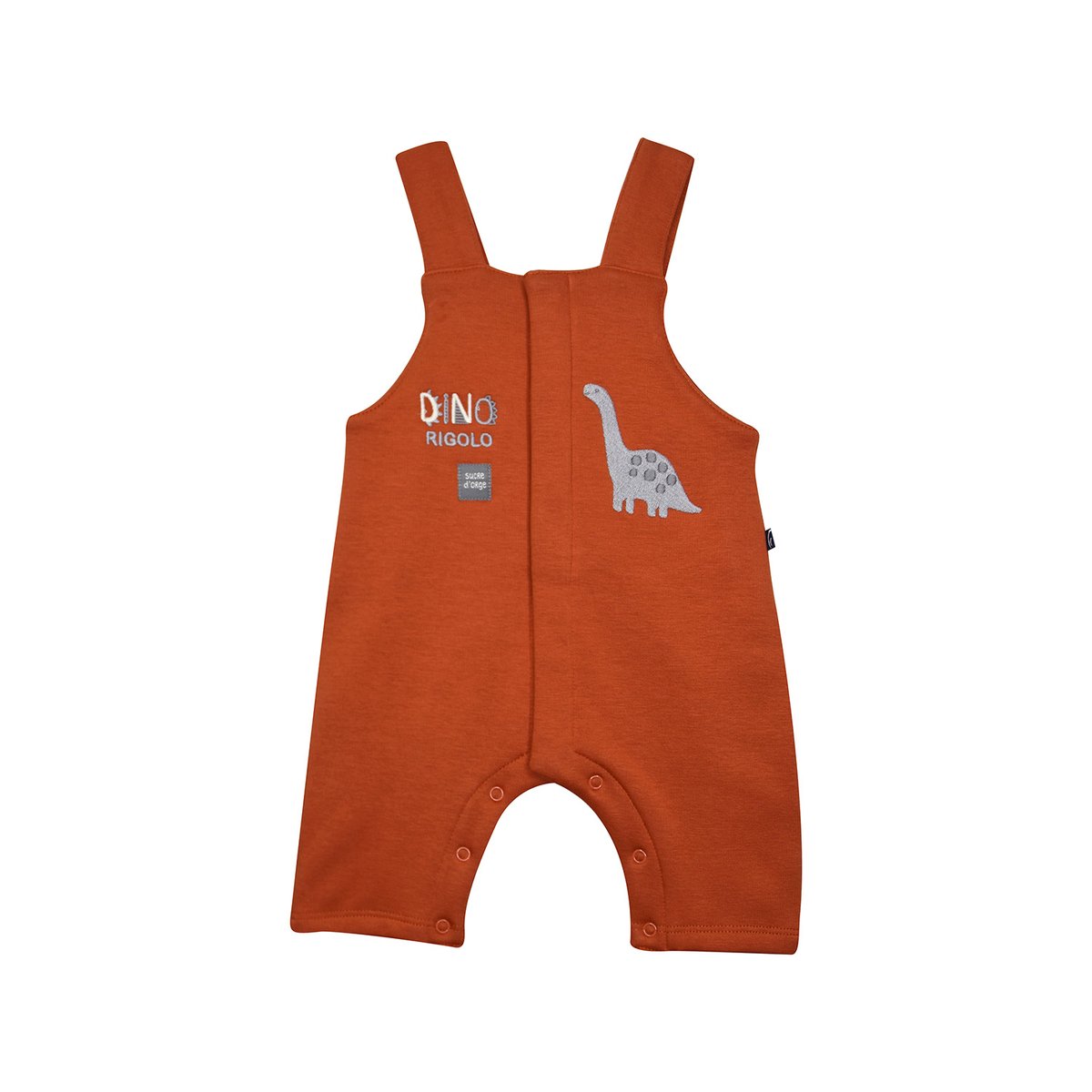Ensemble t-shirt et salopette paulin orange, SUCRE D'ORGE
