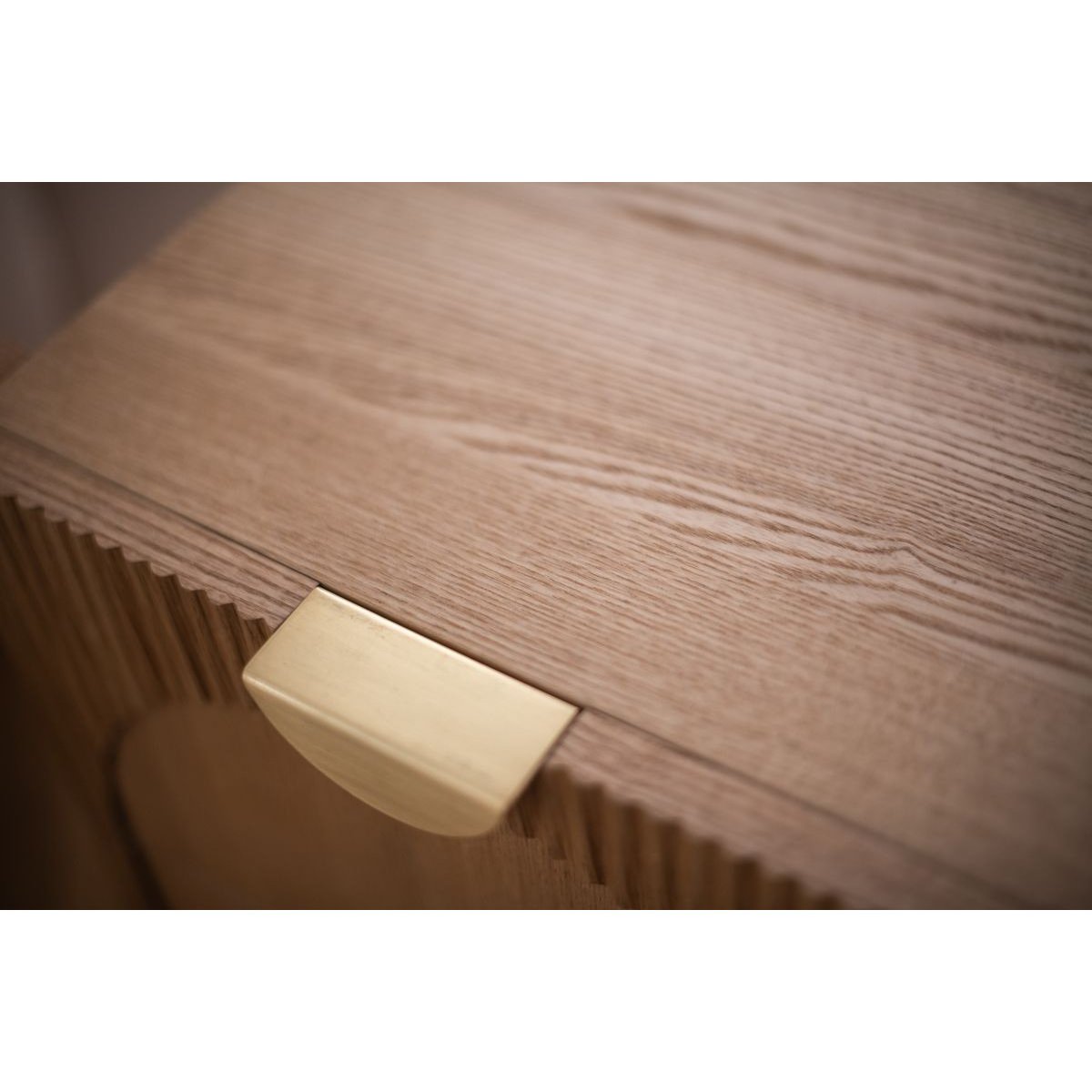 Table de chevet Placage Naturel, LOLA marron clair, BOBOCHIC
