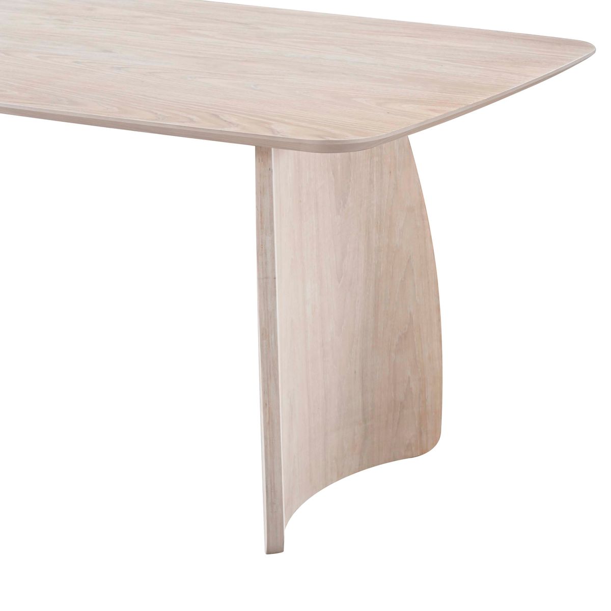 Table repas 180 cm placage chêne naturel clair, ZAGO