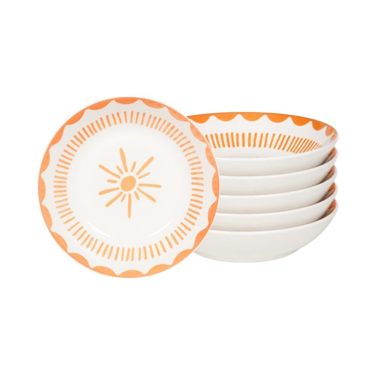 Assiette creuse Tamara   20 cm (lot de 6) orange, TABLE PASSION