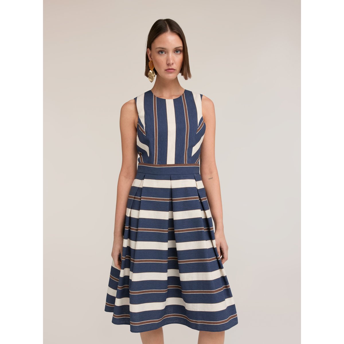 Robe ligne A à rayures bleu, MOTIVI