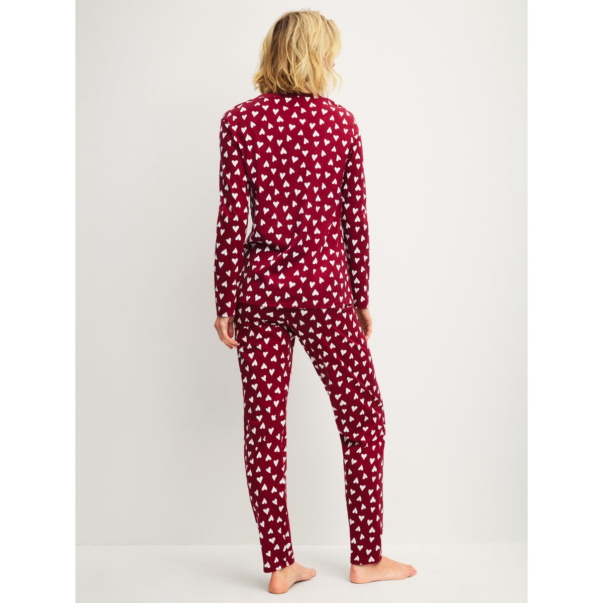 Pyjama manches longues Coton COTTON SPECIAL rouge mars, CALIDA