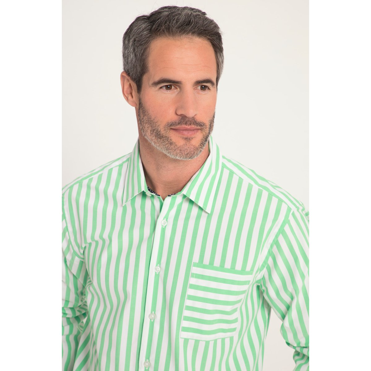 Chemise Modern Fit à rayures vert clair, JP1880