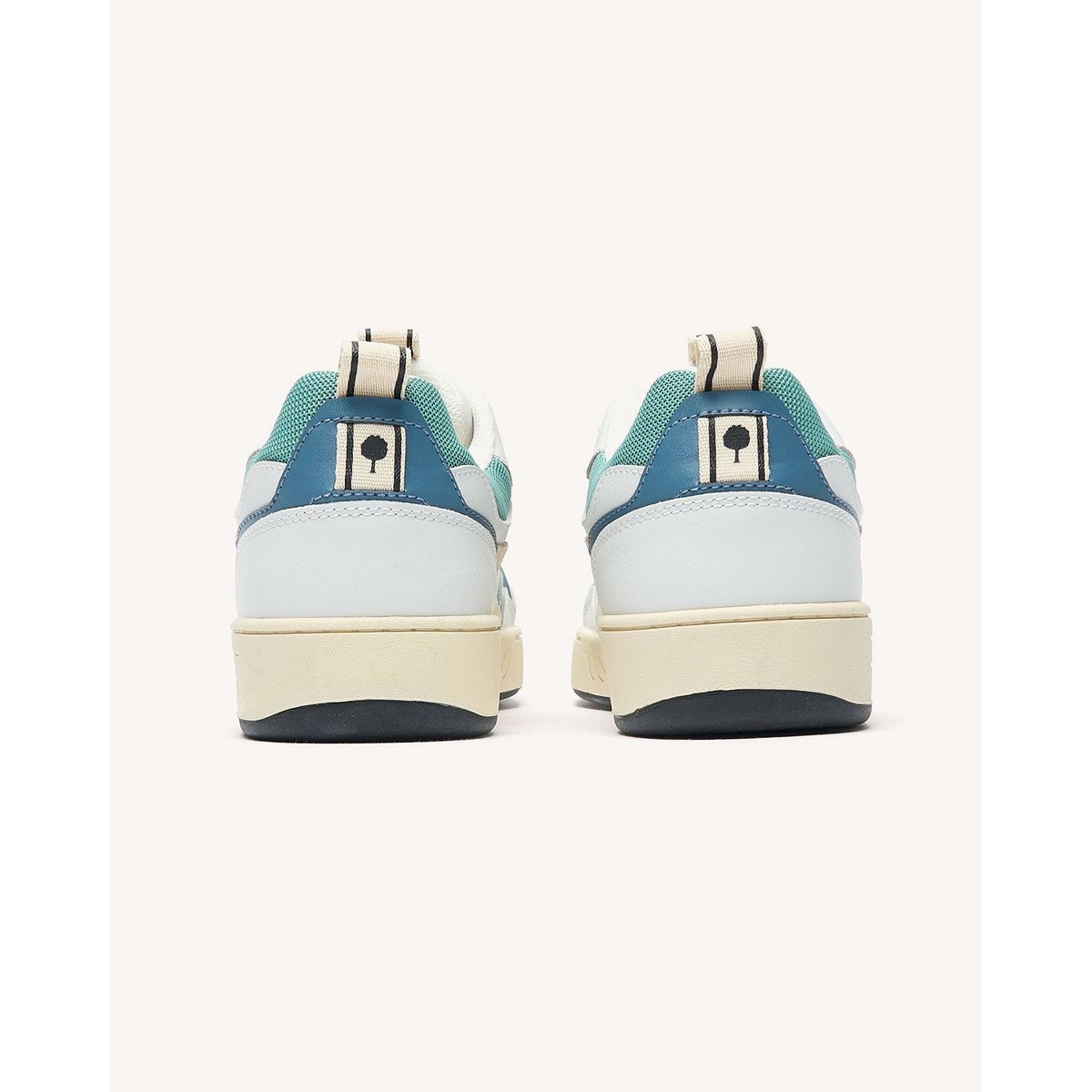 Baskets basses cuir suede DAHLIA bleu ciel, FAGUO