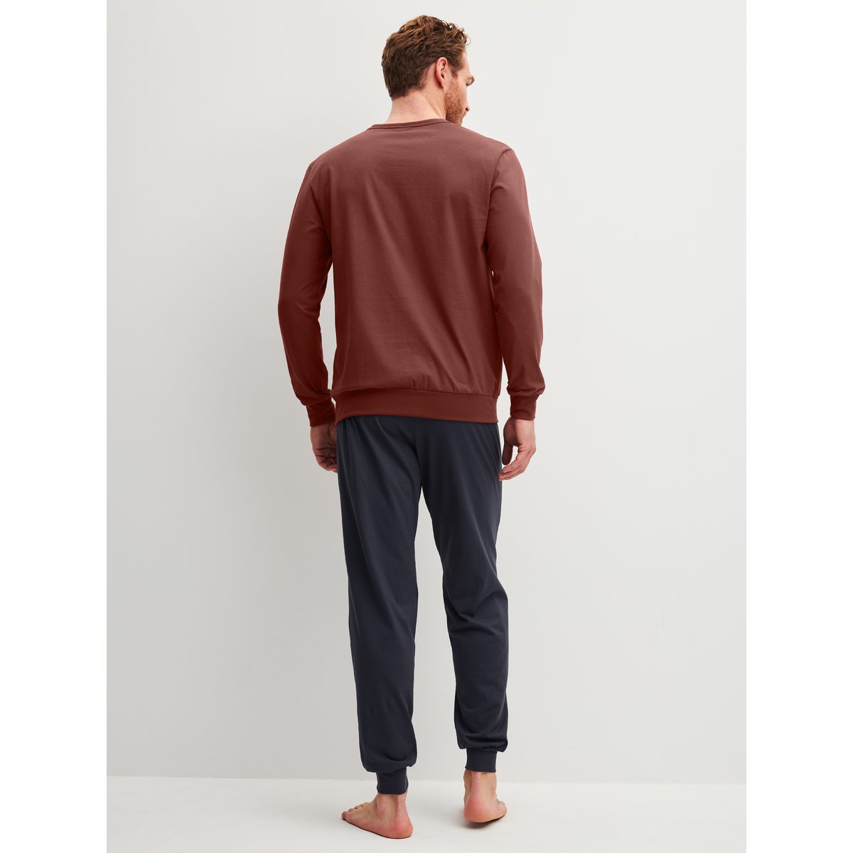 manches longues Coton RELAX ESSENTIALS brick red, CALIDA