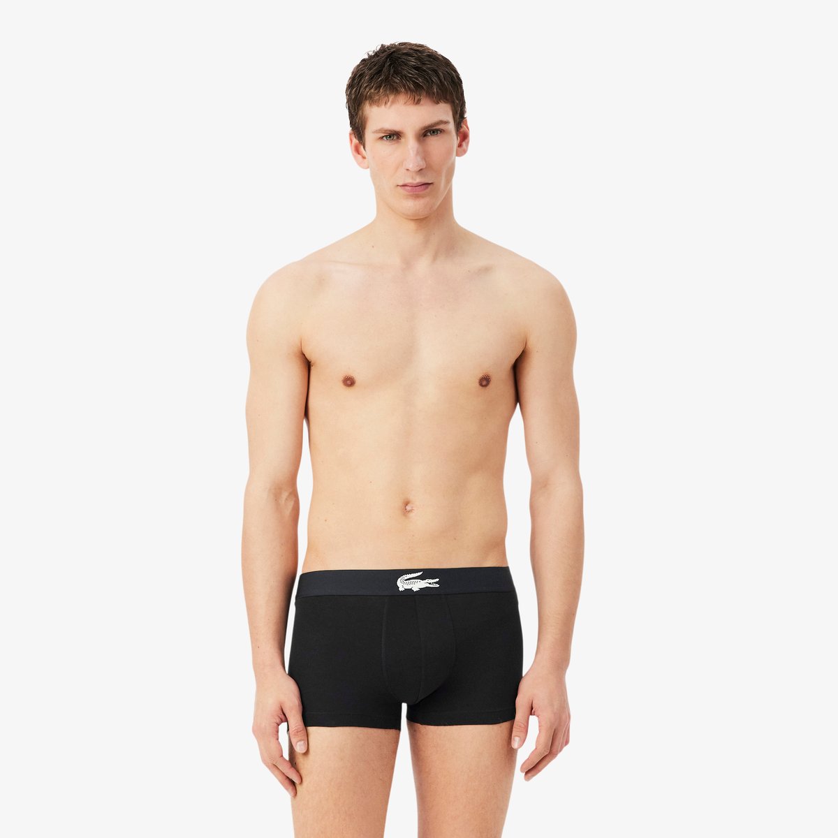 Lot de 3 boxers courts jersey stretch noir-031, LACOSTE