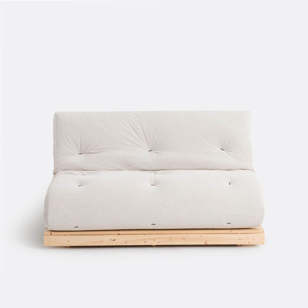Matelas futon, en velours côtelé, THAÏ ecru, LA REDOUTE INTERIEURS