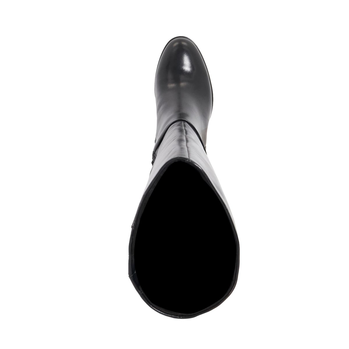 Bottes au genou à talon carré - STARLLING black-leather, DUNE LONDON
