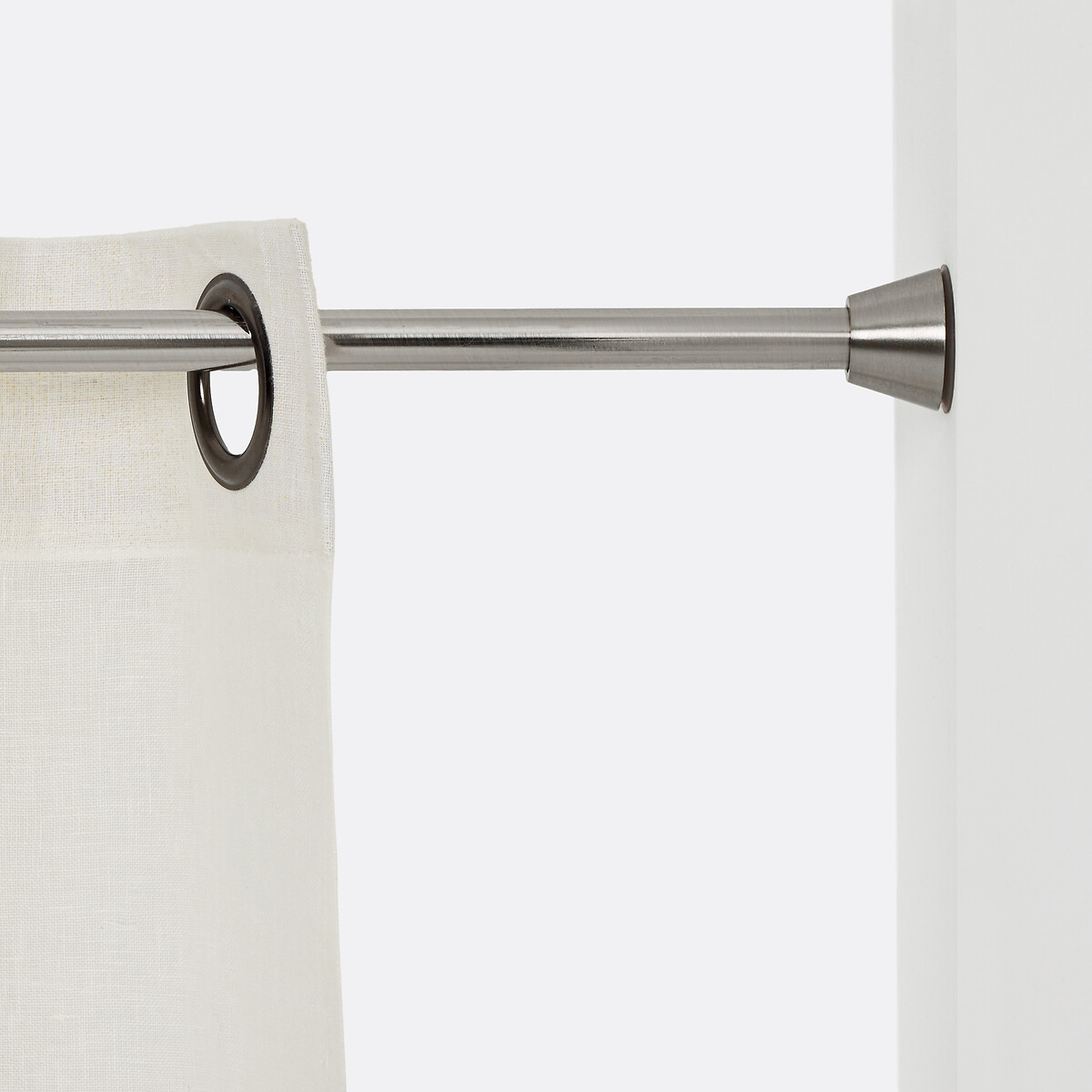 Bastone per tende a pressione estensibile, 80/125 cm nichel spazzolato, CESSOT DECORATION