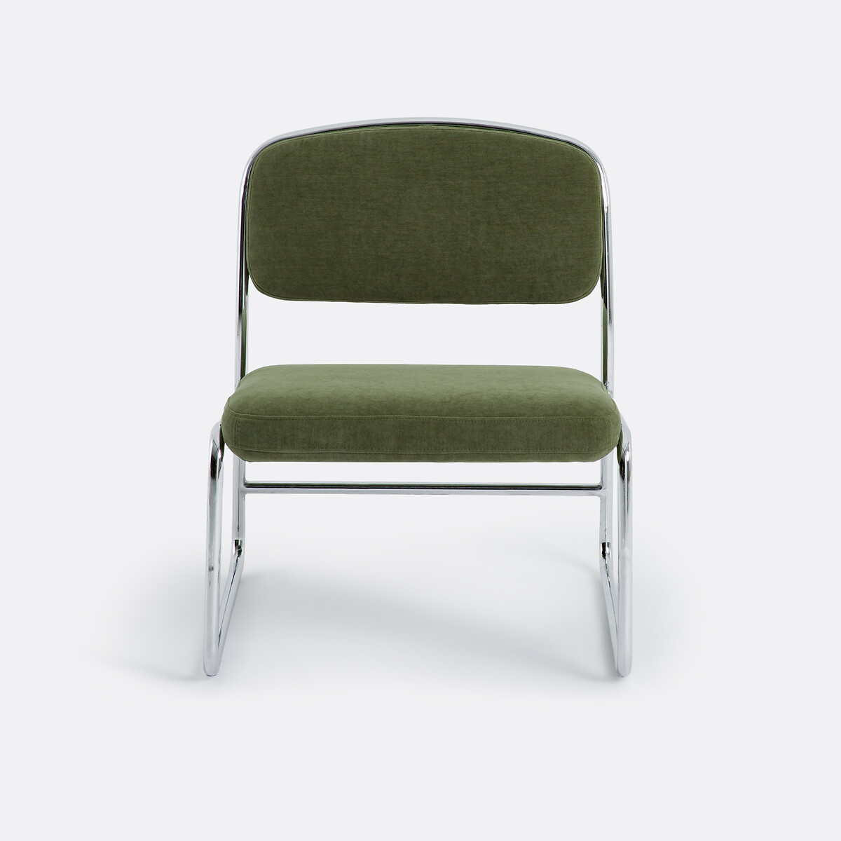 Fauteuil chrome et tissu, Celestina vert, LA REDOUTE INTERIEURS