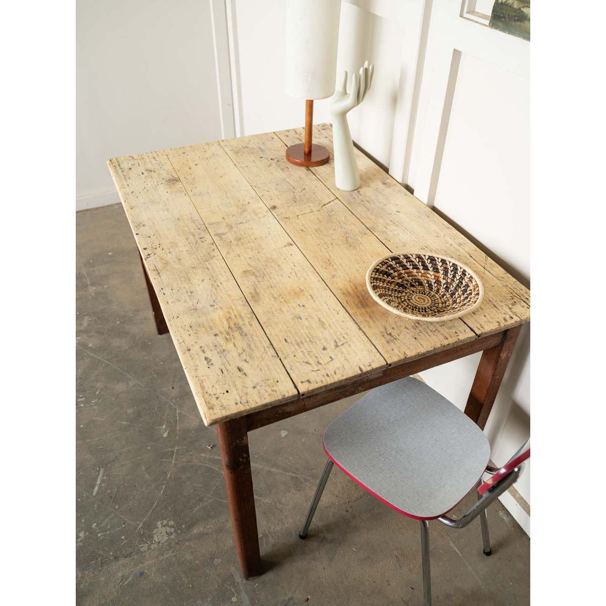 Table à manger de ferme Romy N°1570 - Bon état bois clair, DEBONGOUT