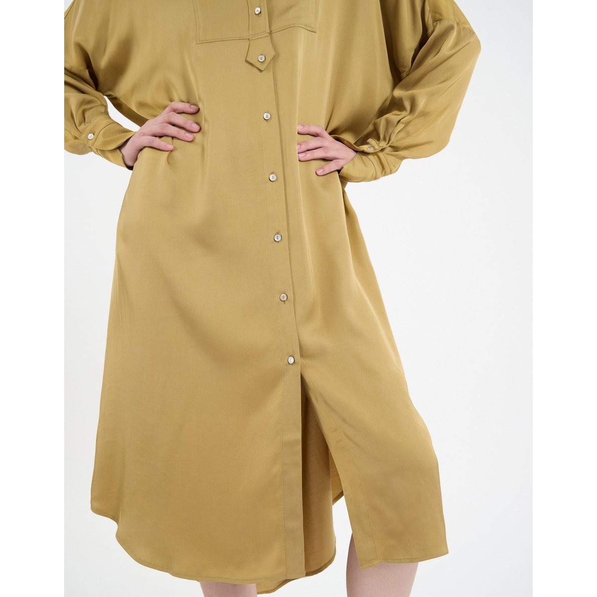 Robe Boy en viscose mélangée camel camel, INES DE LA FRESSANGE PARIS